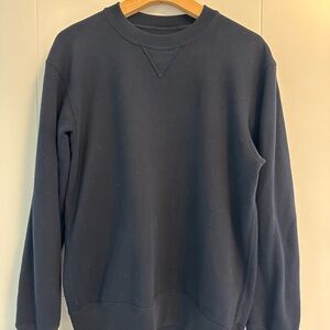 Uniqlo Black Crewneck Sweater Knit Cotton Blend